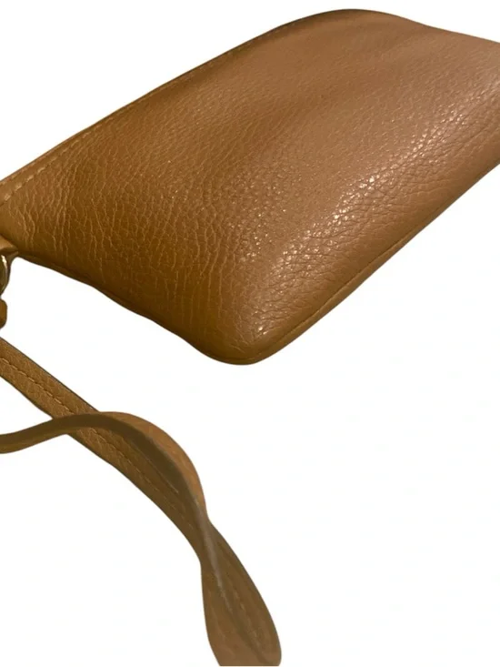 Coach Pebbled Leather Wristlet in Caramel Brown - Picture 2 of 4